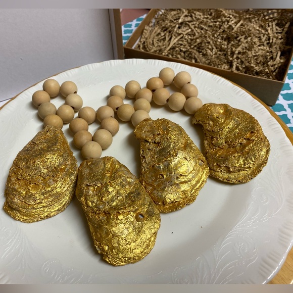 DECOUPAGE OYSTER SHELLS NAPKINS RINGS. - Picture 7 of 12